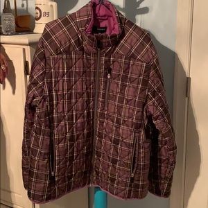 Lands End plaid coat